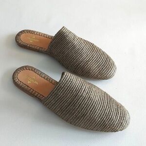 Bulibasha SLIP ON GRAY Women's Handmade Woven Mules Size 43